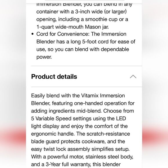 Vitamix Immersion Blender - Picture 13 of 15